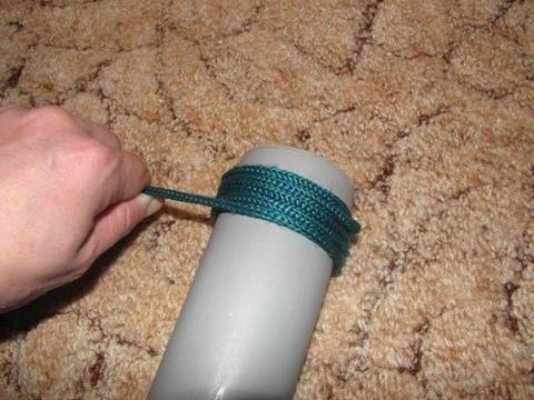 Веревка для когтеточки Наматывание веревки на когтеточку